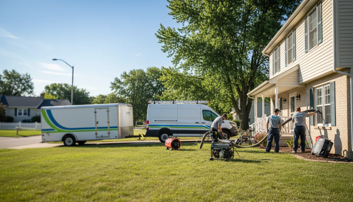 Flooded Basement Restoration And Cleanup With Repair in Morris, IL near me